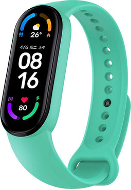 iMoshion Bandje Geschikt voor Xiaomi Mi Band 5 / 6 - iMoshion Siliconen band inkliksysteem ronde sluiting - Mintgroen