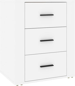 vidaXL - Nachtkastje - 50x36x60 - cm - bewerkt - hout - wit