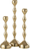 J-Line kandelaar Borne - aluminium - goud - 3 stuks