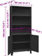vidaXL - Boekenkast - industrieel - 80x32x180 - cm - staal - antracietkleurig