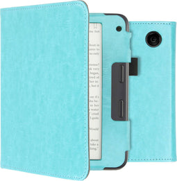Hoesje geschikt voor Kobo Libra 2 E-reader - iMoshion Vegan Leather Bookcase - Ook geschikt voor Tolino Vision 6 - Lichtblauw