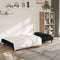 vidaXL - Slaapbank - 2-zits - met - 2 - kussens - fluweel - zwart