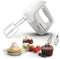 Tefal Prep'Mix HT450B - Handmixer - 450W 5 snelheden RVS gardes en deeghaken - Wit Grijs