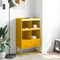 vidaXL - Hoge - kast - 68x39x111,5 - cm - staal - mosterdgeel