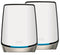 Netgear Orbi RBK862S - Mesh WiFi 6-systeem - 6 Gbps snelheid - Wit (2 stuks)