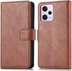 iMoshion Hoesje Geschikt voor Xiaomi Redmi Note 12 Pro Hoesje Met Pasjeshouder - iMoshion Luxe Bookcase - Bruin