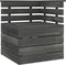vidaXL - Tuinhoekbank - pallet - massief - grenenhout - donkergrijs