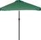 Rechthoekige tuinparasol - groen - kantelbaar - 200x140 cm