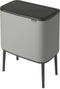 Brabantia Bo Touch Bin - Prullenbak - 11 + 23 liter - Afvalscheiding - Mineral Concrete Grey