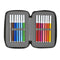 Dubbele etui Real Betis Balompié Zwart Limoen 12.5 x 19.5 x 4 cm (28 Onderdelen)