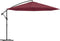 vidaXL - Zweefparasol - met - aluminium - paal - 350 - cm - bordeauxrood