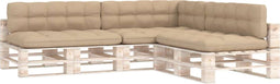 vidaXL - Bankkussens - pallet - 7 - st - beige