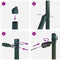 vidaXL - Heipalen - 7 - stuks - Groen - Ø32 - mm - 150 - cm - Gegalvaniseerd - Staal