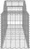 vidaXL - Schanskorven - 4 - st - gewelfd - 200x50x60/80 - cm - gegalvaniseerd - ijzer
