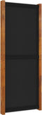 vidaXL - Kamerscherm - met - 5 - panelen - 350x180 - cm - zwart