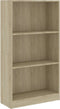 vidaXL - Boekenkast - met - 3 - schappen - 60x24x109 - cm - bewerkt - hout - sonoma - eik