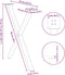 vidaXL - Eettafelpoten - 2 - st - X-vormig - 80x(72-73) - cm - staal - antraciet