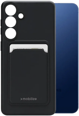 Mobilize - Samsung Galaxy S25 - Cardcase TPU - Ruimte voor pasjes - Zwart