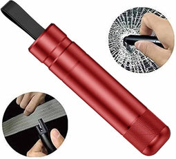 2 in 1 Draagbare mini autoruitbreker en Gordelsnijder 2-in-1 met houder, Glasbreker