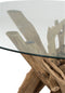 J-Line tafel Rond Takken - hout/glas - naturel