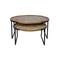 Wood Selections Salontafel Paulson - Set van 2 - Mangohout & Zwart Ijzer - 45x90x60 cm