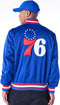 New Era - Philadelphia 76ers - NBA Satin Blue Bomber Jacket