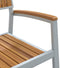 vidaXL - Tuinstoelen - 4 - stuks - Stapelbaar - Grijs - Massief - Acaciahout - en - Metaal