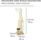 WENKO Rivalta - Toiletbutler - 3 in 1 met toiletborstel en houder - Mat goud (1 stuk)