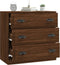 vidaXL - Dressoir - 70x35,5x67,5 - cm - bewerkt - hout - bruin - eikenkleur