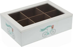 Box for Infusions Versa Fiets Hout 17 x 7 x 24 cm