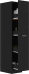 vidaXL - Apothekerskast - 30x42,5x150 - cm - spaanplaat - zwart