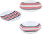 Serviesset Beverly Hills Polo Club Blauw Rood Porselein Strepen 12 Onderdelen