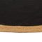 vidaXL - Vloerkleed - rond - gevlochten - 150 - cm - jute - en - katoen - zwart - naturel