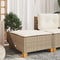 vidaXL - Tuinkruk - met - kussen - 63,5x56x32 - cm - poly - rattan - beige