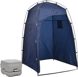 vidaXL - Kampeertoilet - met - tent - draagbaar - 10 - + - 10 - L