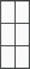 vidaXL - Schuifdeur - met - beslag - 90x205 - cm - aluminium - en - ESG-glas
