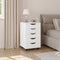 Woltu Kantoor Kast - Mobiele Opbergkast met 5 Lades - Wit - 40 x 40 x 66,5 cm