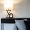 Atmooz - Tafellamp Rome - E27 - Slaapkamer / Woonkamer - Sfeerlamp Industrieel - Zwart en witte kap - Hoogte 56cm - Metaal