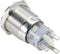 TRU COMPONENTS TC-10090952 LAS1-AGQ-11ZE/B/24V/S Vandalismebestendige druktoets 250 V/AC 3 A 1x aan/aan Continu Blauw I