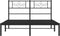 vidaXL - Bedframe - met - hoofdbord - metaal - zwart - 150x200 - cm