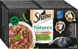 Kattenvoer Sheba Nature's Collection Mix Kip Zalm 8 x 85 g