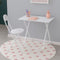 Ceruzo Kinder Klaptafel met Stoel - Opvouwbaar - MDF - Metaal - Wit