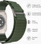 imoshion Nylon Alpine bandje - Geschikt voor Apple Watch 1, 2, 3, 4, 5, 6, 7, 8, 9, 10, SE, Ultra (2) - 44/45/46/49 mm - Groen - One Size