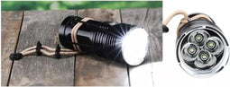 DGM Only's LED batterij handlamp - 1000 lumen - 4x 18650 batterijen - zwart (incl. 4 batterijen)