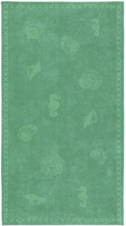 Seahorse Shells - Strandlaken - 100x200 cm - Jade Green