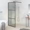 vidaXL - Inloopdouchewand - 80x195 - cm - donker - ESG-glas - zwart