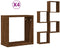vidaXL - Wandschappen - kubus - 4 - st - 30x15x30 - cm - sonoma - bruin - eikenkleurig