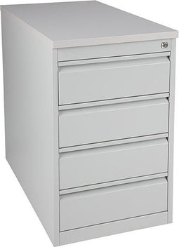 Praktische standcontainer 3 lades diep 80CM kleur Antraciet (Ral 7016) topblad Havanna