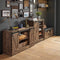 SoBuy FSB60-N - Onderkast - Dressoir met Schuifdeur - Rustiek Houtlook 120x40x70cm