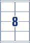 Avery afneembare weerbestendige etiketten Ft 99,1 x 67,7 mm (b x h), wit, doos van 160 etiketten